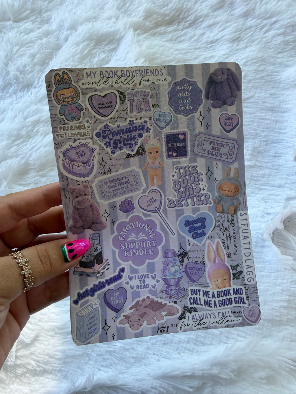 Purple Bookish Trinkets Inspired Insert