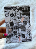 B&W Bookish Trinkets Inspired Insert