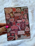 Red Bookish Trinkets Inspired Insert