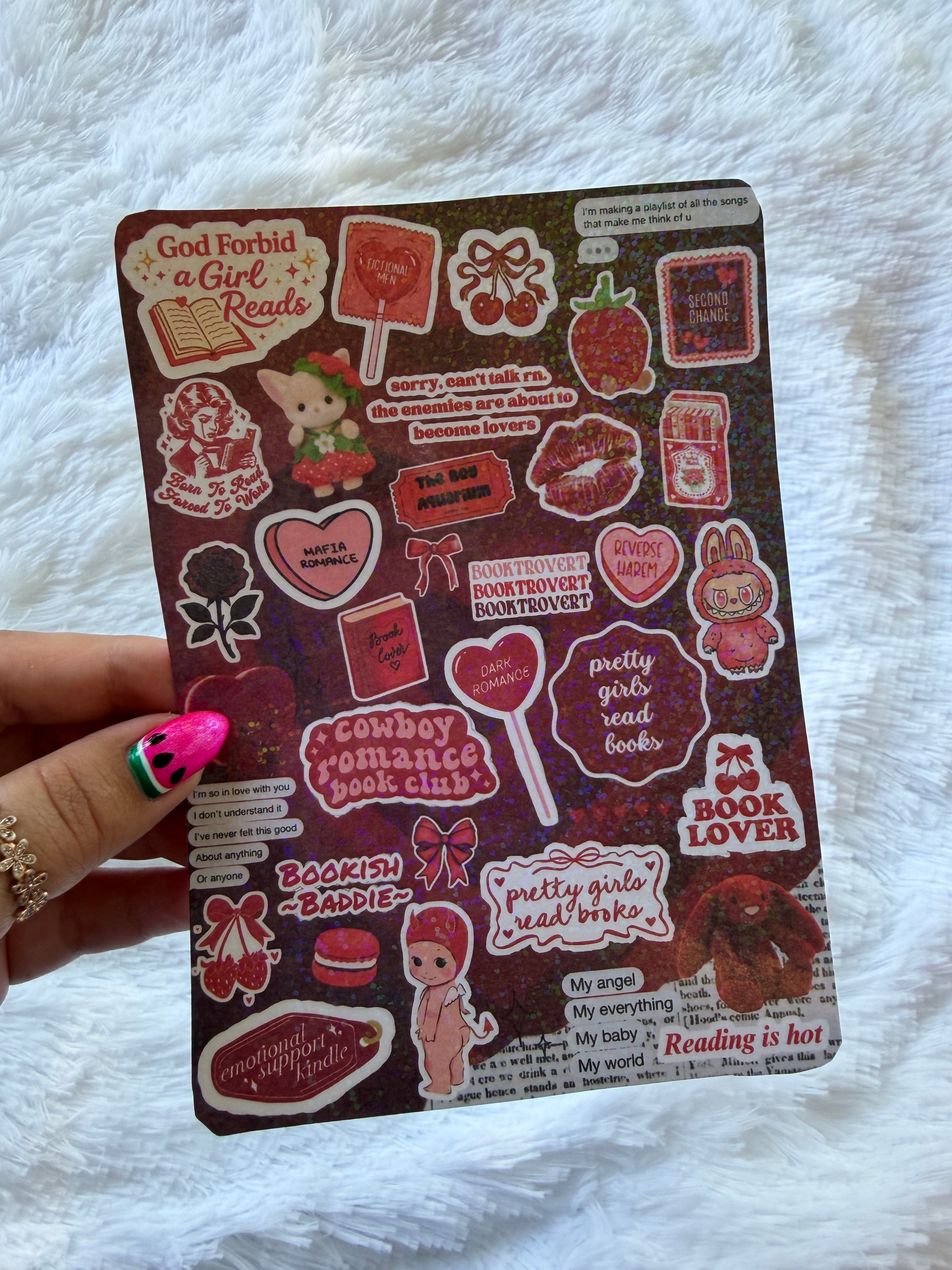 Red Bookish Trinkets Inspired Insert
